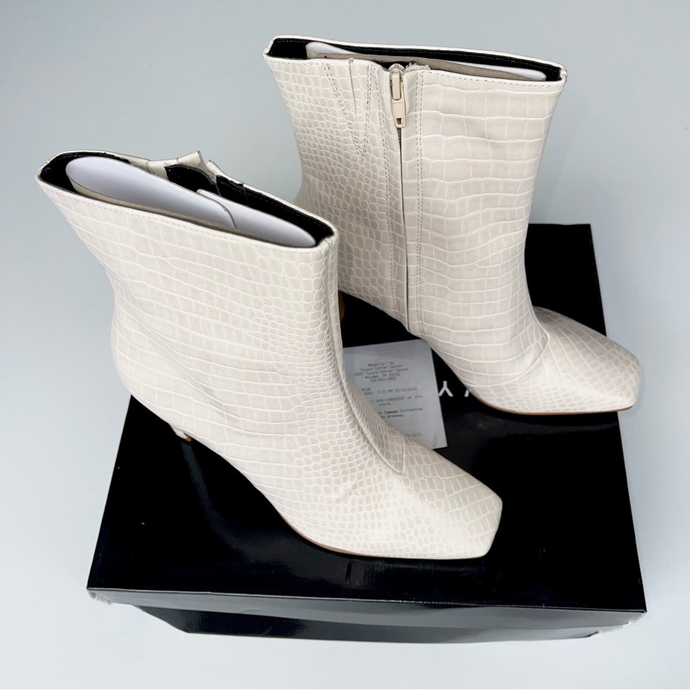 NWB New York & Company Ivy Square Toe High Heel Bootie